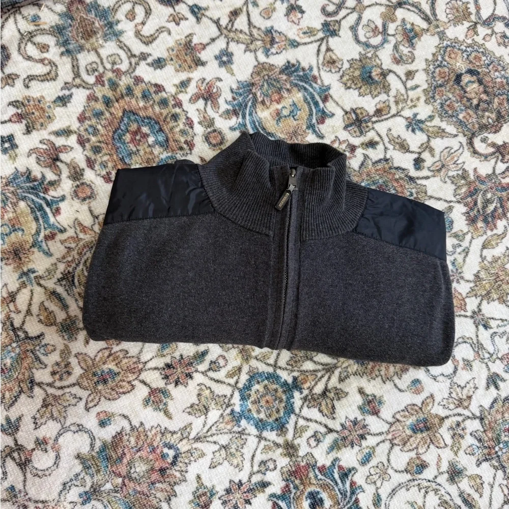 Y2K Calvin Klein Men’s Gray Full-Zip Lightweight Jacket Size Medium
